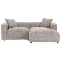 ECKSOFA Braun Chenille  - Creme/Schwarz, MODERN, Kunststoff/Textil (231/178cm) - Carryhome
