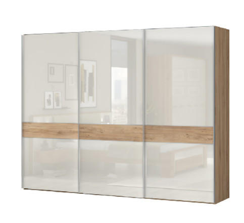OMARA Z DRSNIMI VRATI, bež  - bež, Design, leseni material (272/224/65cm) - Hom`in