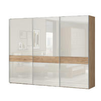 OMARA Z DRSNIMI VRATI, bež  - bež, Design, leseni material (272/224/65cm) - Hom`in
