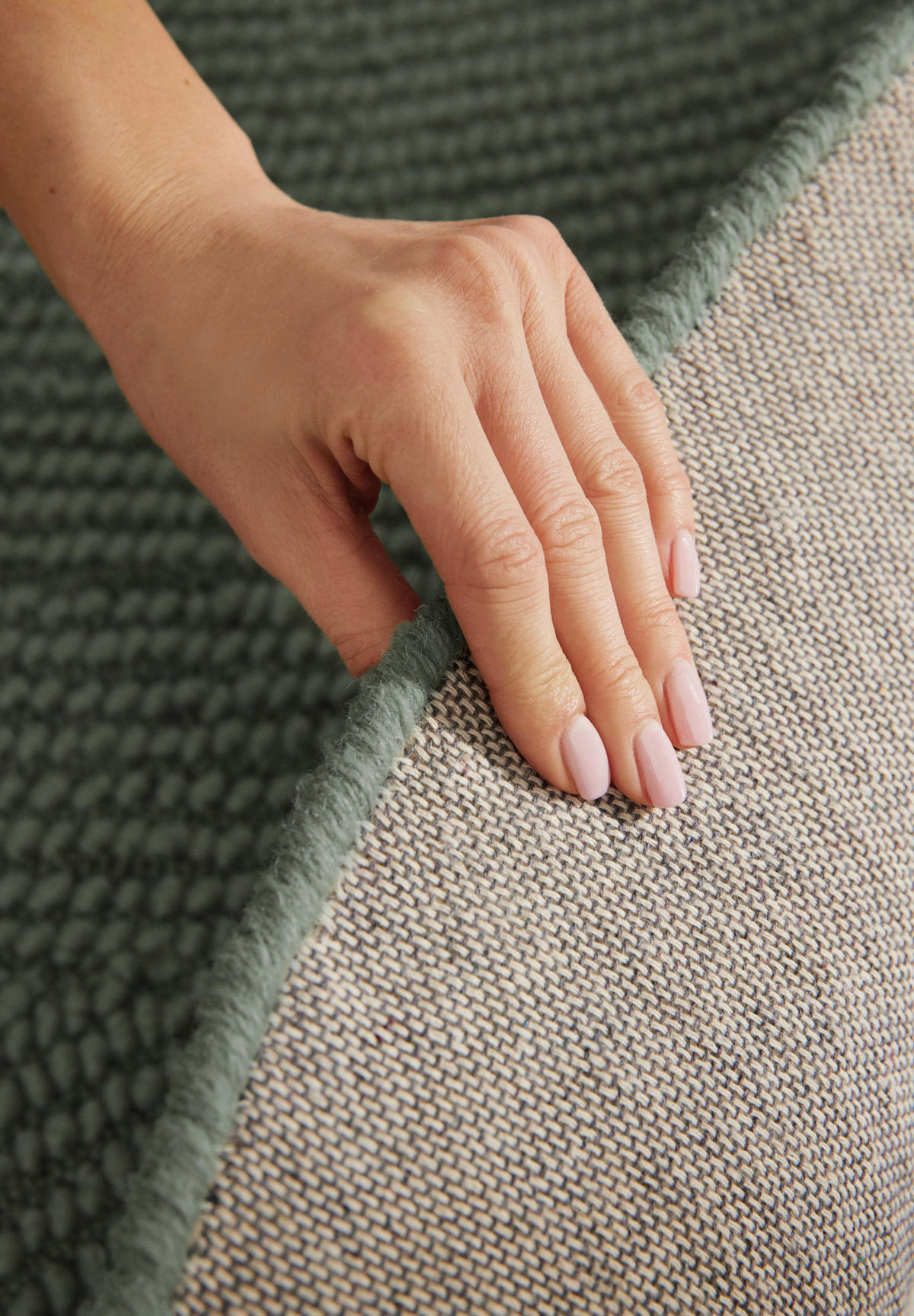 WOLLTEPPICH 200 cm Calmio Dunkelgrün rund  - Dunkelgrün, Basics, Textil (200cm) - Hanse Home