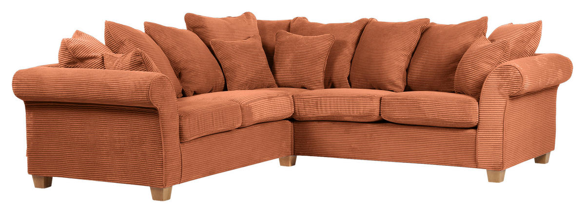 HÖRNSOFFA i manchester kopparfärgad  - ekfärgad/kopparfärgad, Lifestyle, trä/textil (250/250cm) - Livetastic