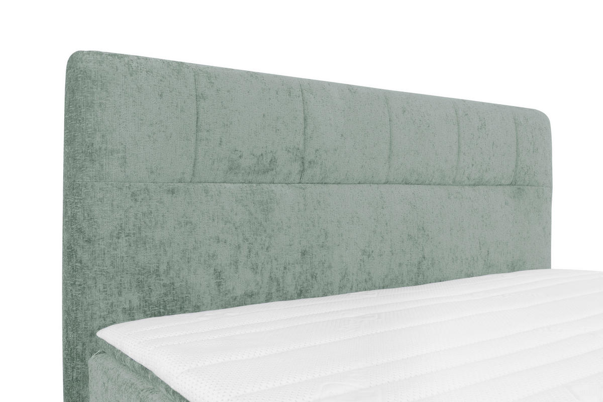 BOXSPRINGBETT 180/200 cm  in Mintgrün  - Schwarz/Mintgrün, Design, Textil/Metall (180/200cm) - Esposa