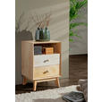 NACHTSCHRANK 45/65/40 cm Mangoholz massiv  - Naturfarben/Weiß, Design, Holz (45/65/40cm) - Landscape