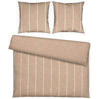 WENDEBETTWÄSCHE 2-teilig Renforcé 200/200 cm  - Taupe, KONVENTIONELL, Textil (200/200cm) - Novel