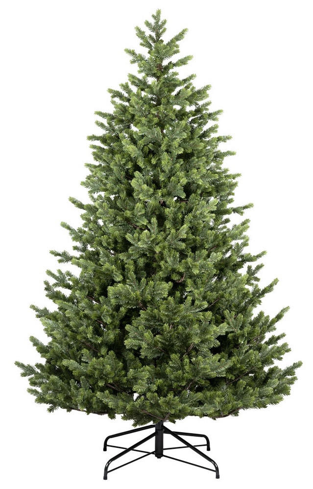 WEIHNACHTSBAUM 210 cm  - Dunkelgrün, Basics, Kunststoff/Metall (142/210cm)