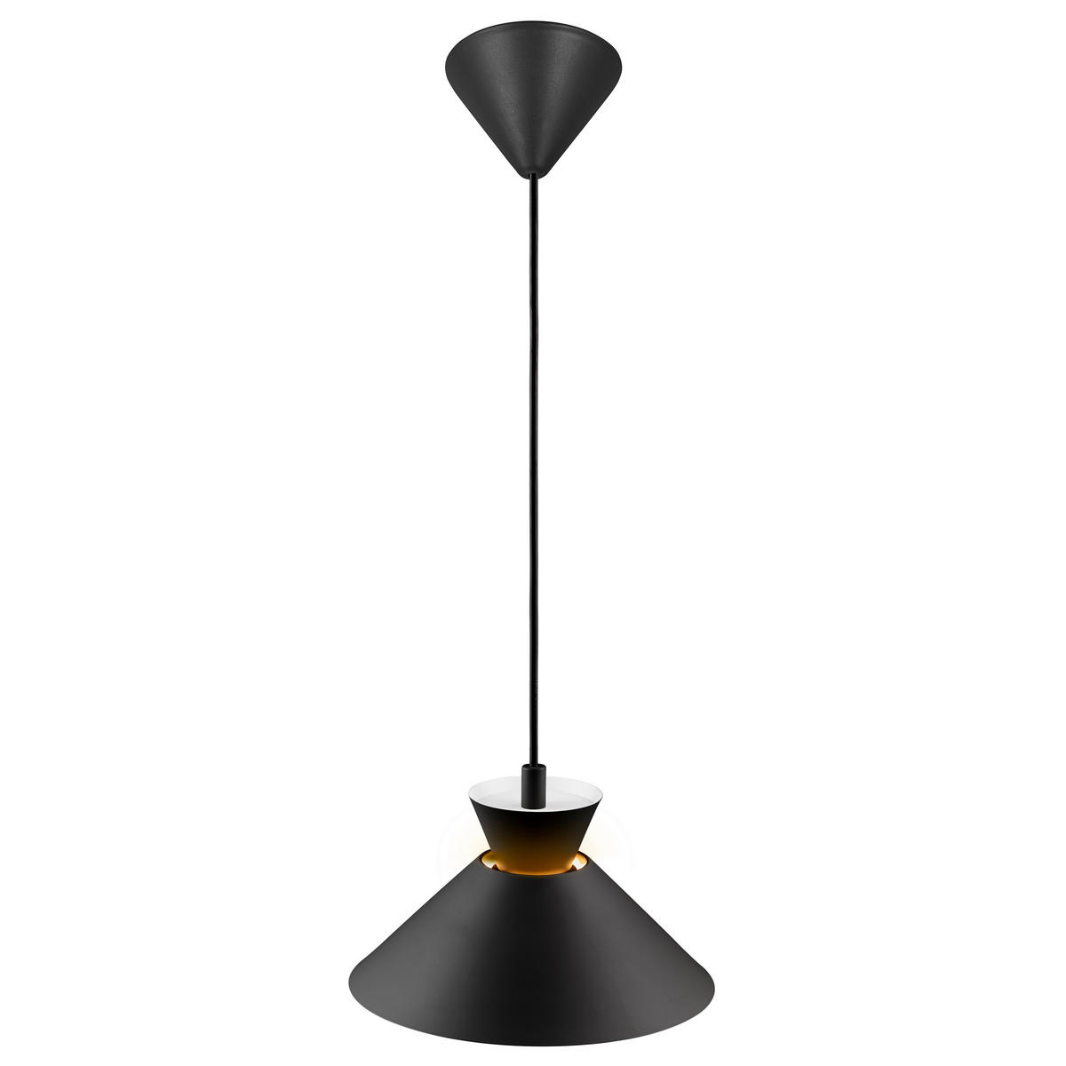 HÄNGELEUCHTE Dial 25/13,5 cm   - Schwarz, KONVENTIONELL, Metall (25/13,5cm) - Nordlux