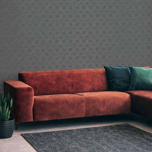 NON WOVEN-TAPET 52/1000 cm  - grå, Basics, papper/plast (52/1000cm)