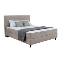 BOXBETT 120/200 cm  Taupe  - Taupe/Schwarz, Konventionell, Kunststoff/Textil (120/200cm) - Carryhome