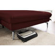 ECKSOFA in Echtleder Beere  - Beere/Schwarz, Design, Leder/Metall (325/157cm) - Dieter Knoll