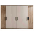 DREHTÜRENSCHRANK 300,5/228/60 cm,  in Eichefarben, Kaschmir, 6-türig  - Kaschmir/Eichefarben, Design, Holzwerkstoff/Metall (300,5/228/60cm) - Xora