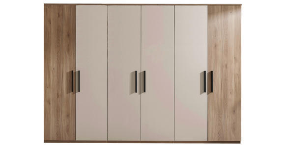 DREHTÜRENSCHRANK 300,5/228/60 cm,  in Eichefarben, Kaschmir, 6-türig  - Kaschmir/Eichefarben, Design, Holzwerkstoff/Metall (300,5/228/60cm) - Xora