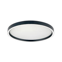 LED-DECKENLEUCHTE Masca 40/6,5 cm   - Schwarz, Basics, Kunststoff/Metall (40/6,5cm)