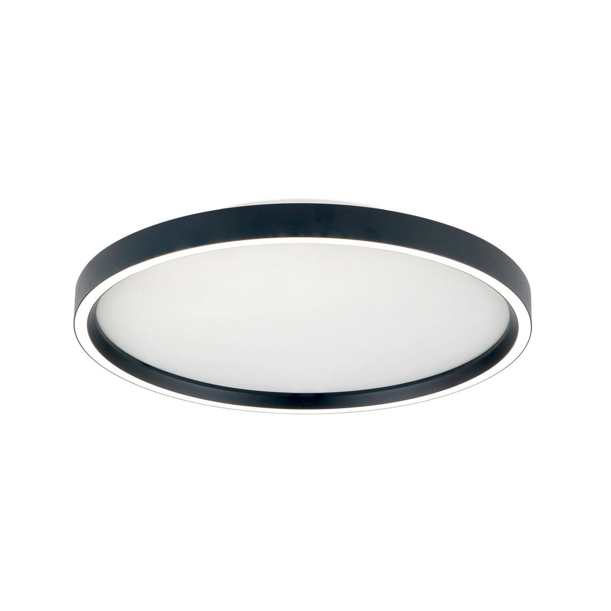 LED-DECKENLEUCHTE Masca 40/6,5 cm   - Schwarz, Basics, Kunststoff/Metall (40/6,5cm)