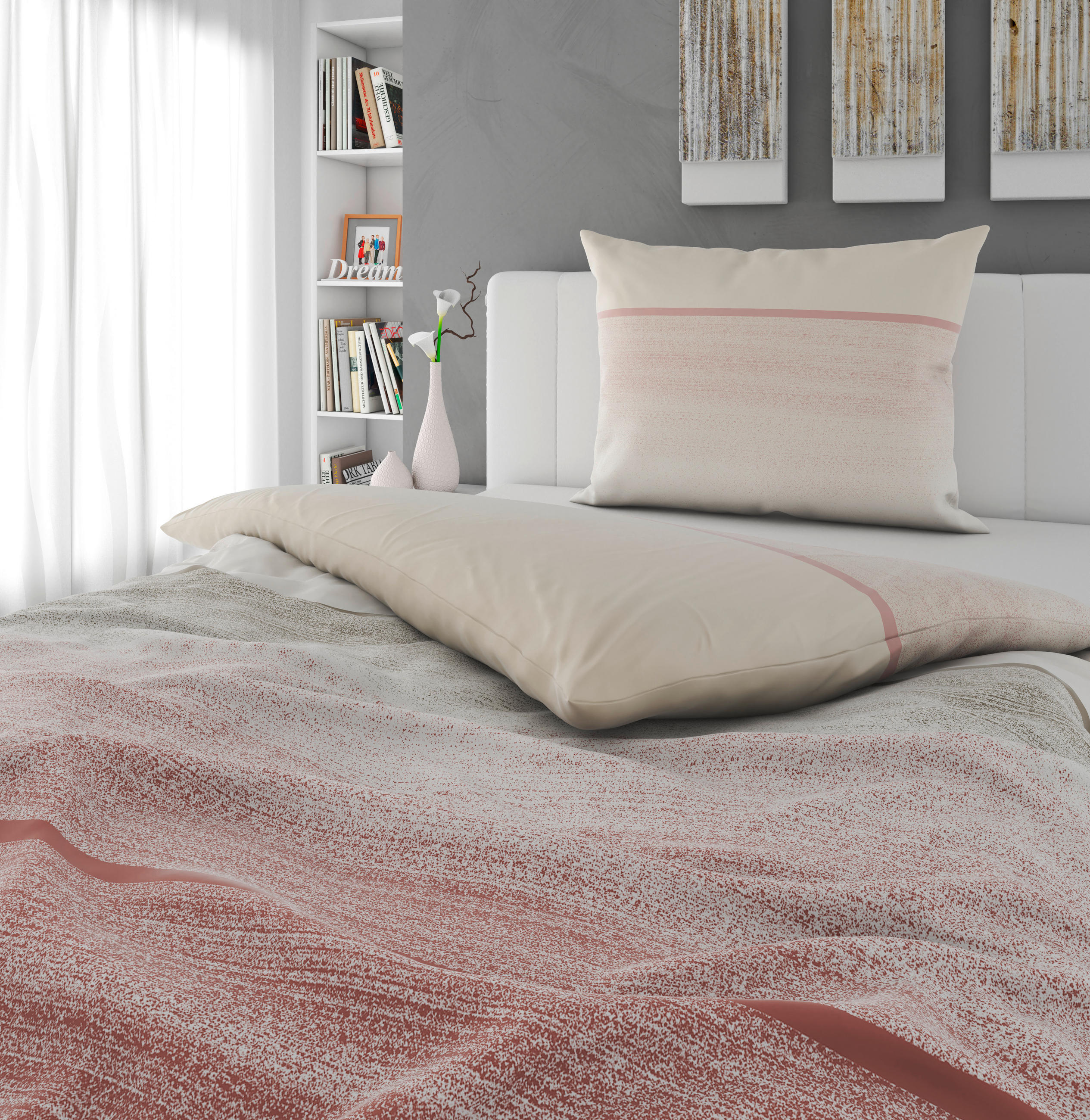 BETTWÄSCHE TANJA Satin 140/200 cm  - Hellrosa, KONVENTIONELL, Textil (140/200cm) - Novel