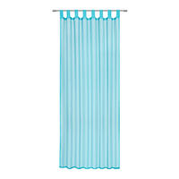 SCHLAUFENVORHANG transparent  - Blau, Basics, Textil (140cm) - Boxxx