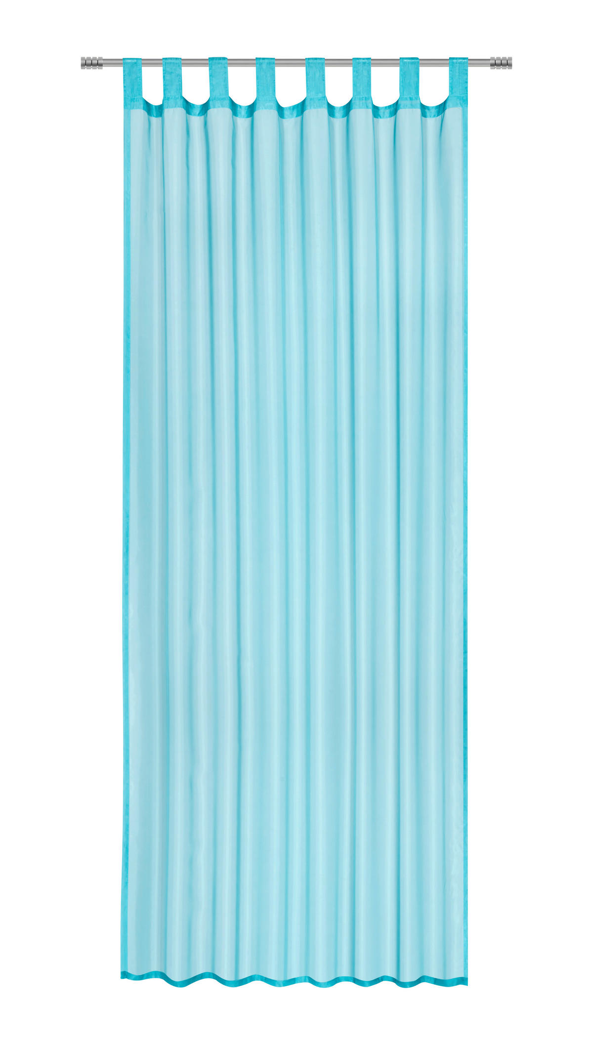 SCHLAUFENVORHANG transparent  - Blau, Basics, Textil (140cm) - Boxxx