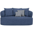 2-SITZER-SOFA in Flachgewebe Dunkelblau  - Dunkelgrau/Schwarz, MODERN, Kunststoff/Textil (177/86/105cm) - Hom`in