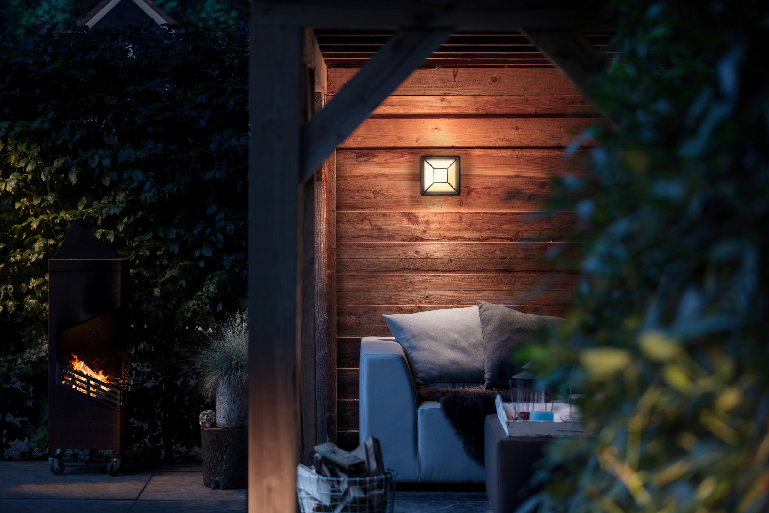 LED-AUßENLEUCHTE Drosera 20,3/12/19 cm   - Schwarz, Basics, Metall (20,3/12/19cm) - Philips