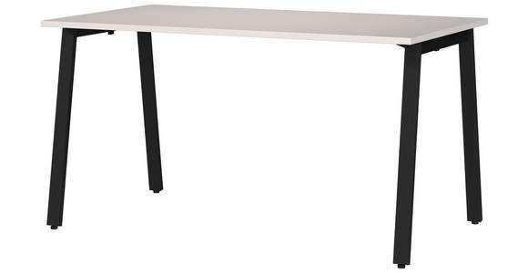 SCHREIBTISCH 140/80/75 cm Schwarz, Kaschmir  - Kaschmir/Schwarz, MODERN, Holzwerkstoff/Metall (140/80/75cm) - Novel