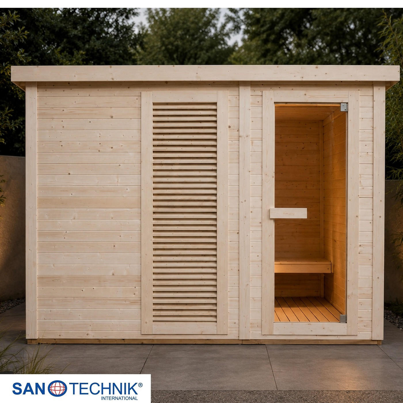 SAUNA für 4-5 Personen Vaasa  - Naturfarben, KONVENTIONELL, Holz (310/230/219,5cm) - Sanotechnik