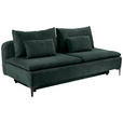 SCHLAFSOFA Flachgewebe Dunkelgrün  - Dunkelgrün/Schwarz, Design, Textil/Metall (203/75/100cm) - Carryhome