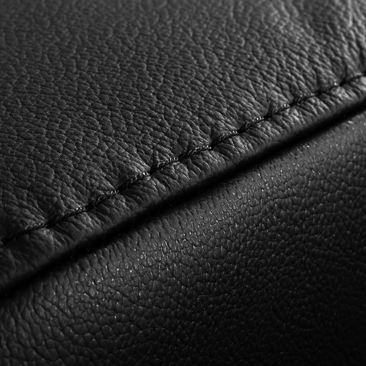 ECKSOFA  in Lederlook Echtleder Schwarz  - Schwarz, Design, Leder/Textil (173/247cm) - Livetastic