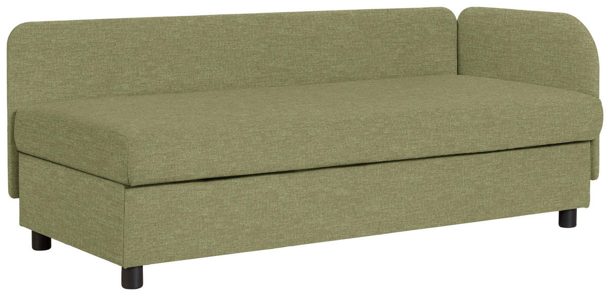 LIEGE in Grün  - Wengefarben/Grün, MODERN, Holz/Textil (206/80/94cm) - Joka
