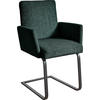 ARMLEHNSTUHL  in Stahl Chenille  - Schwarz/Grün, Design, Textil/Metall (56/92/60cm) - Dieter Knoll