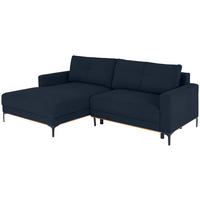 ECKSOFA Royalblau  - Royalblau/Schwarz, MODERN, Textil/Metall (162/238cm) - Ondega