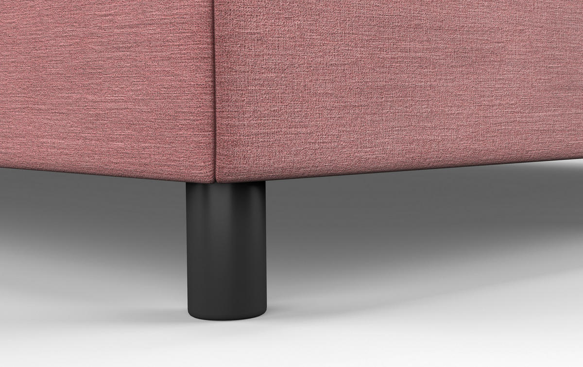 BOXBETT 140/200 cm  in Rosa  - Schwarz/Rosa, Modern, Holz/Holzwerkstoff (140/200cm) - MID.YOU