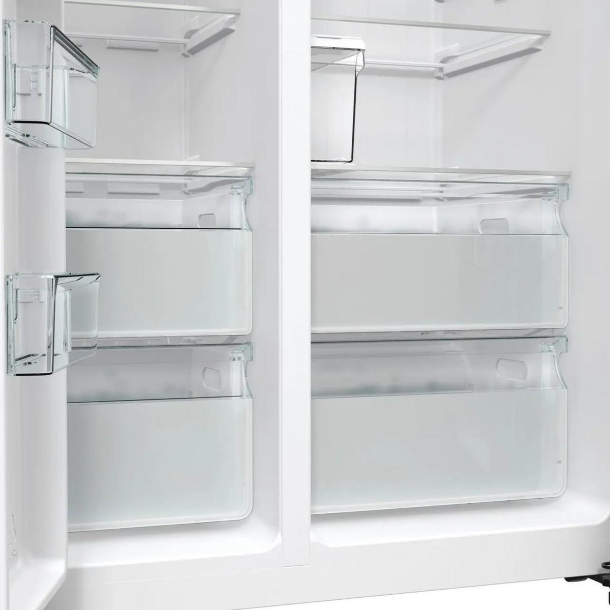 SIDE-BY-SIDE 91,5/178,6/69,8 cm NRR9185ESXL  - Edelstahlfarben, MODERN, Glas/Kunststoff (91,5/178,6/69,8cm) - Gorenje