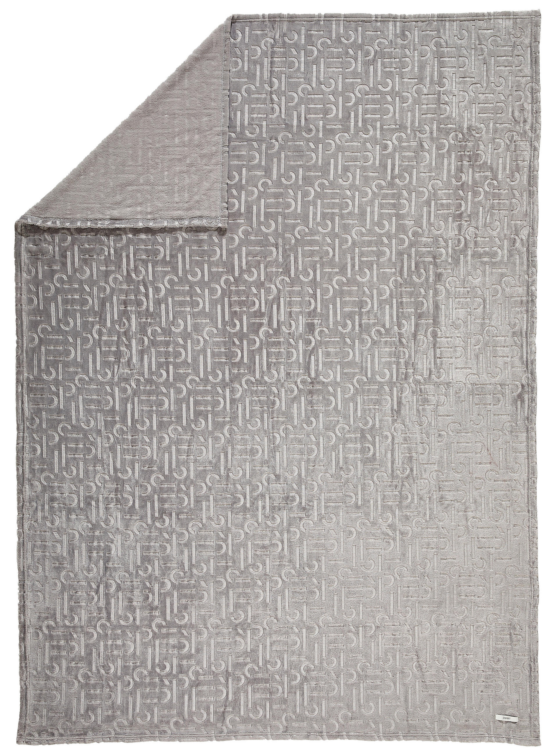 PLAID E-Scatter grey 140/190 cm  - Grau, Design, Textil (140/190cm) - Esprit