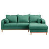 ECKSOFA Beata Mintgrün Mikrofaser  - Wengefarben/Mintgrün, Design, Holz/Textil (230/150cm) - Livetastic