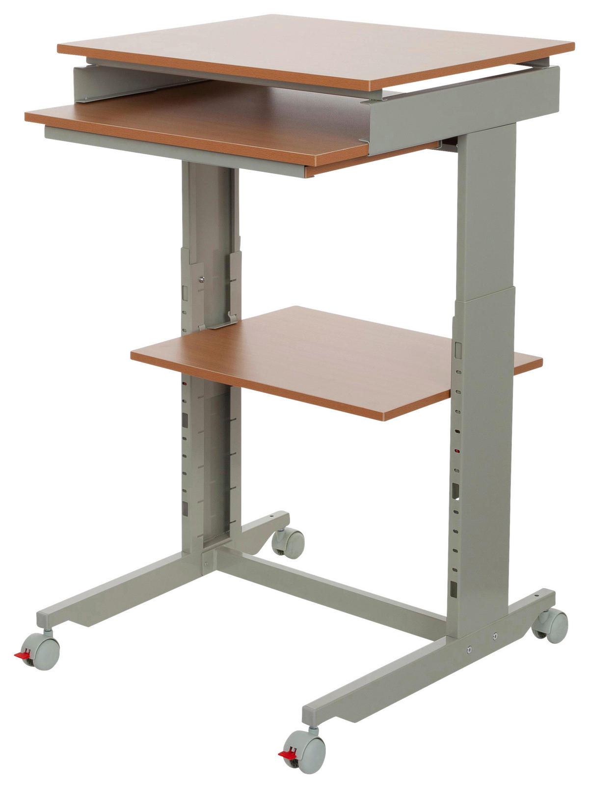 SCHREIBTISCH  in Grau, Buchefarben  - Buchefarben/Grau, Basics, Holzwerkstoff/Kunststoff (60/71,5-107,5/50cm) - MID.YOU