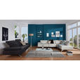 ECKSOFA Biella in Echtleder Hellgrau  295/231 cm  - Dunkelgrau/Anthrazit, Design, Leder/Metall (295/231cm) - Johann Jakob