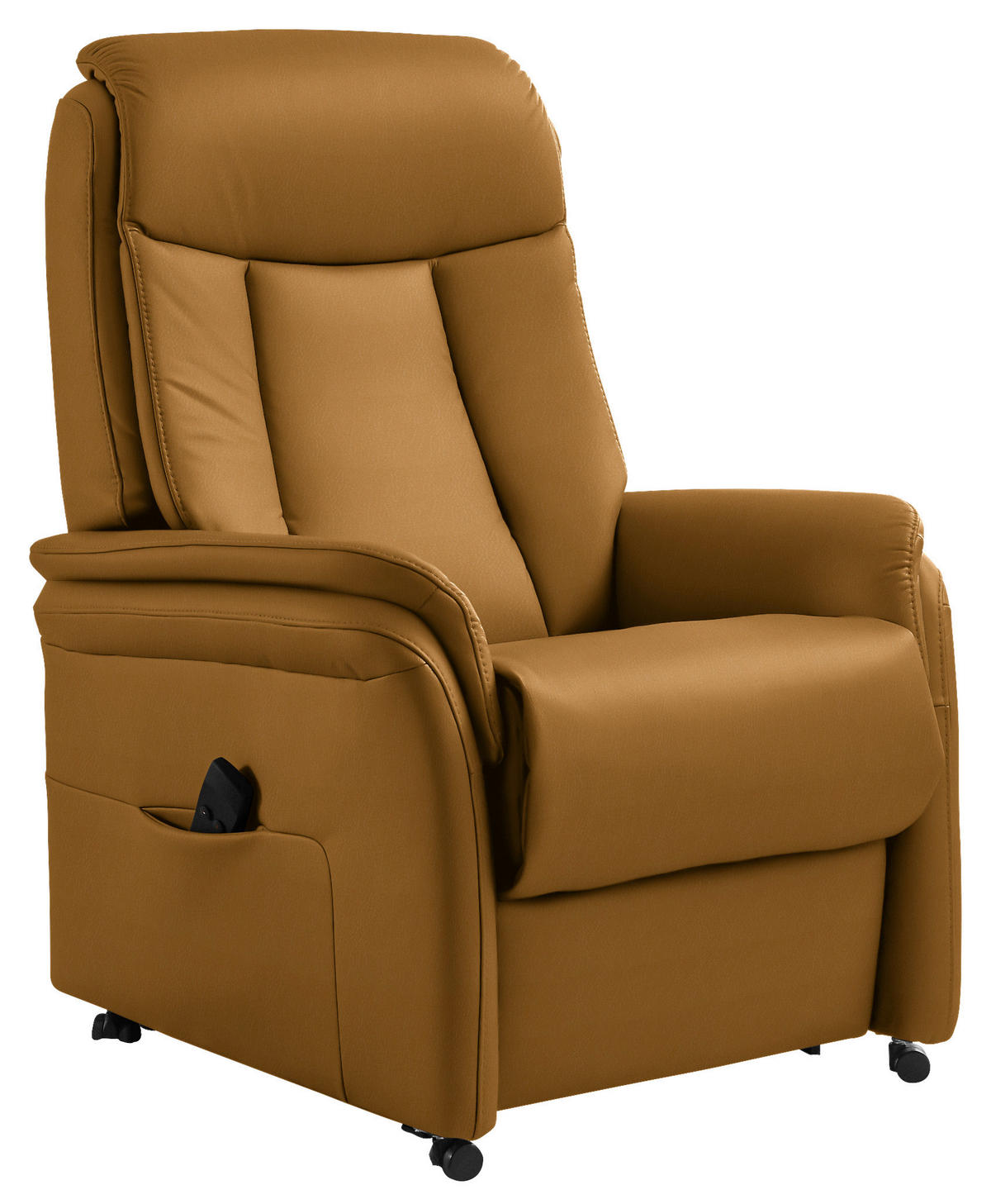 FERNSEHSESSEL Gelb  - Gelb/Schwarz, Konventionell, Leder/Kunststoff (74/107/84cm) - Valdera