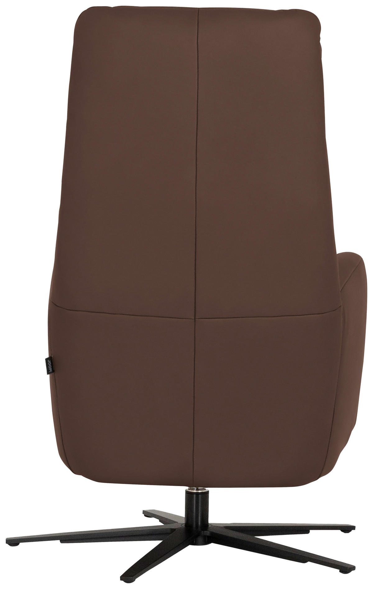 RELAXSESSEL Leder Mokka  - Schwarz/Mokka, Modern, Leder/Metall (66/110/83cm) - Joop!