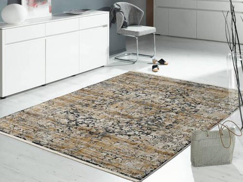 WEBTEPPICH 80/150 cm Le Mans Grau, Goldfarben  - Goldfarben/Grau, Design, Textil (80/150cm) - Dieter Knoll