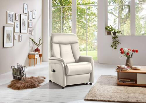 FAUTEUIL DE TÉLÉVISION in Creme  - Creme, Konventionell, Leder/Kunststoff (80/107/84cm) - Valdera