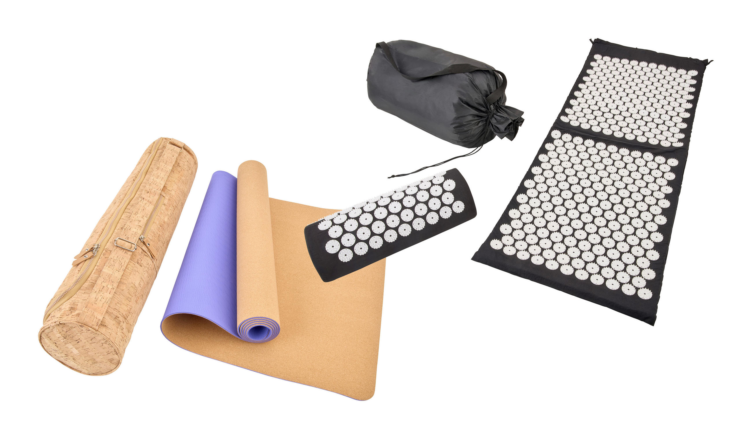 YOGAMATTE - Schwarz, Basics, Kunststoff/Textil - Ambia Home