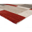 WEBTEPPICH 65/130 cm Palazzo Bloc Braun, Rot, Beige  - Beige/Rot, KONVENTIONELL, Textil (65/130cm) - Novel