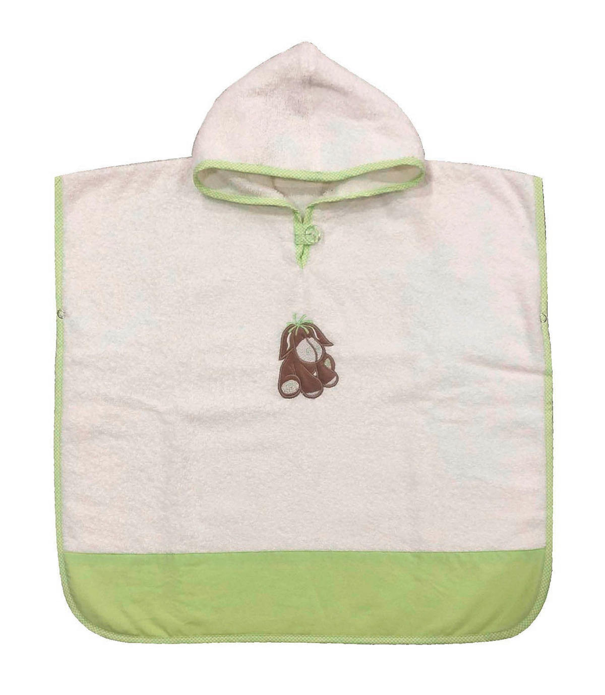  PONČO  60/60 cm   krem, zelena  - zelena/krem, Osnovno, tekstil (60/60cm) - My Baby Lou