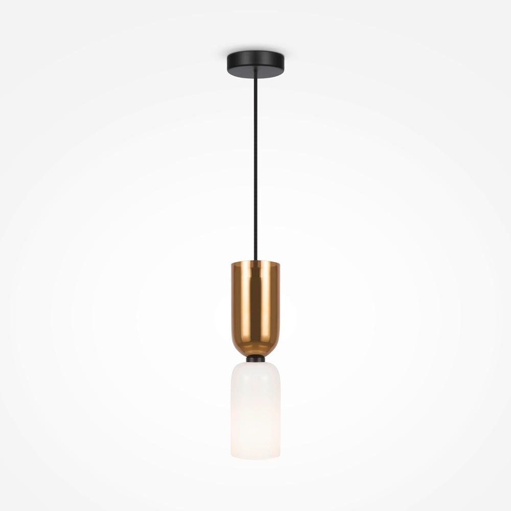 PENDELLEUCHTE 8/44,5 cm   - Goldfarben/Schwarz, MODERN, Glas/Metall (8/44,5cm) - MAYTONI