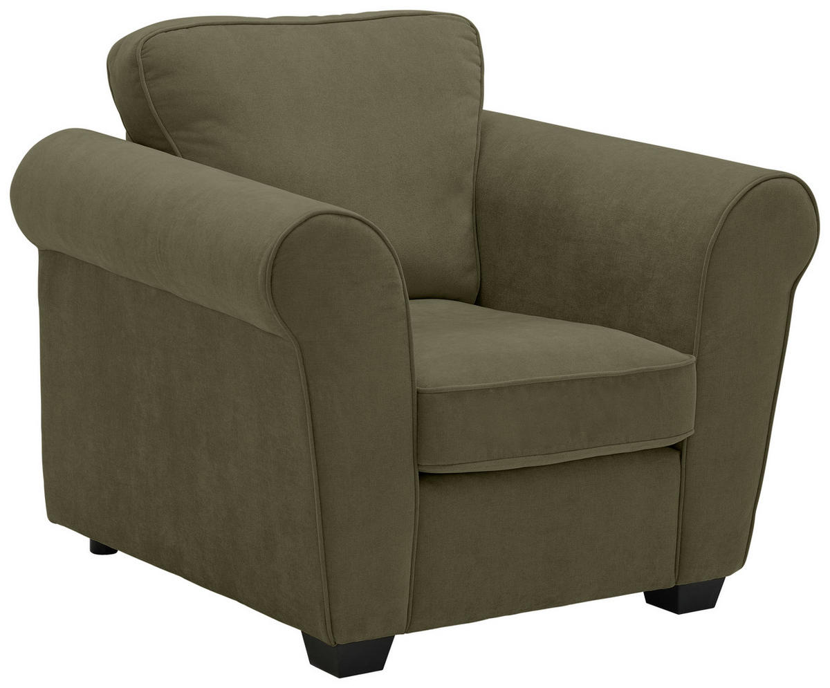 SESSEL in Chenille Dunkelgrün  - Dunkelgrün/Schwarz, KONVENTIONELL, Kunststoff/Textil (106/88/86cm) - Carryhome