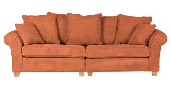 BIGSOFA Cord Kupferfarben  - Eichefarben/Kupferfarben, LIFESTYLE, Holz/Textil (264/70/111cm) - Landscape