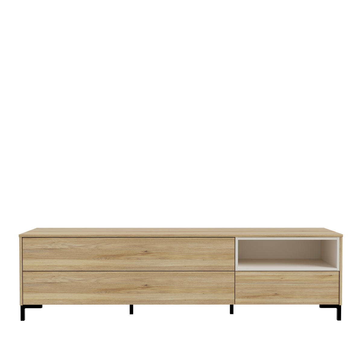 TV-ELEMENT naravne barve, peščene barve  - naravne barve/peščene barve, Moderno, umetna masa/leseni material (183,4/49,5/41,5cm) - Hom`in