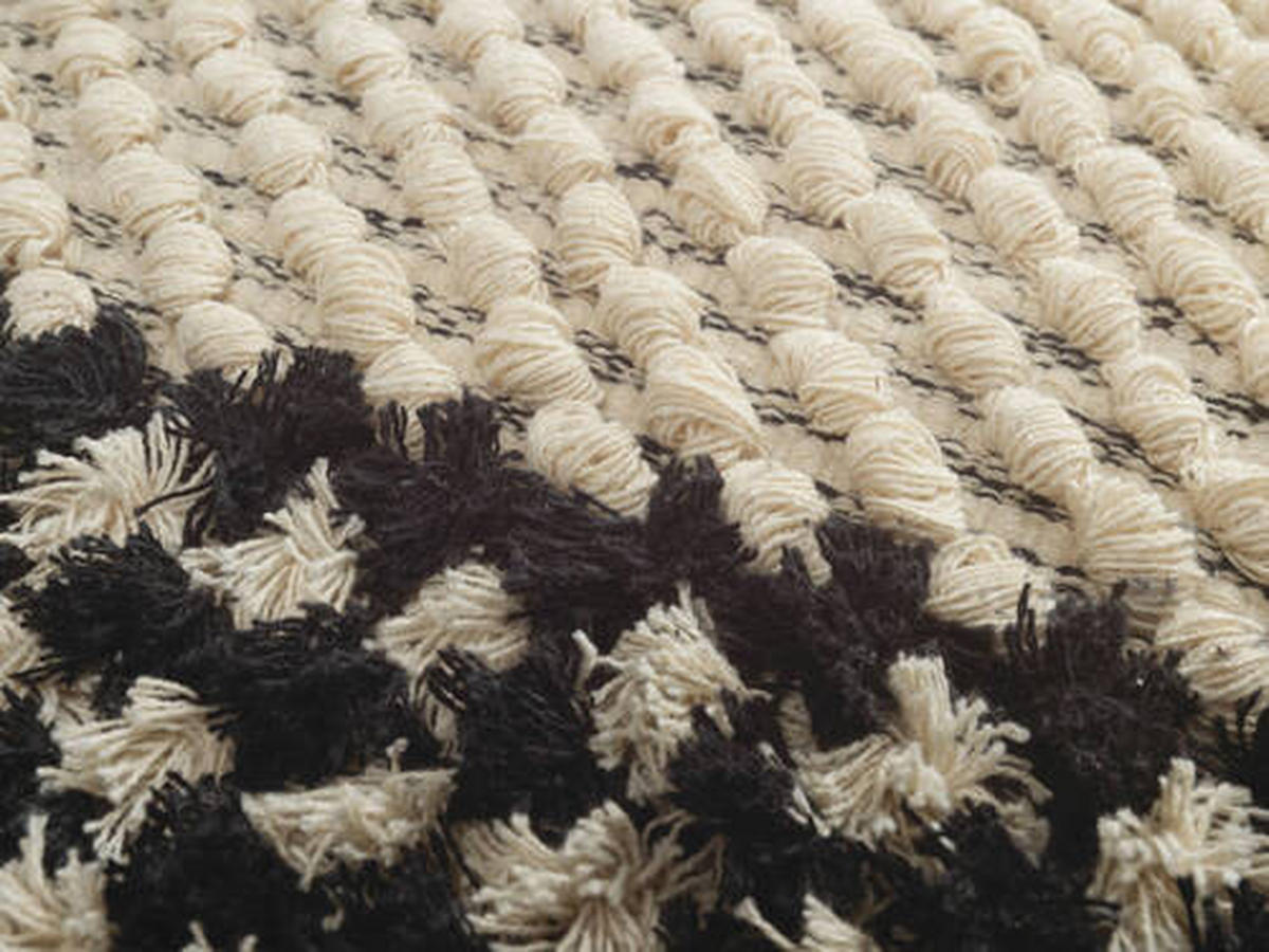 KISSENHÜLLE T-Boho Tuffed 45/45 cm  - Schwarz/Naturfarben, Trend, Textil (45/45cm) - Tom Tailor