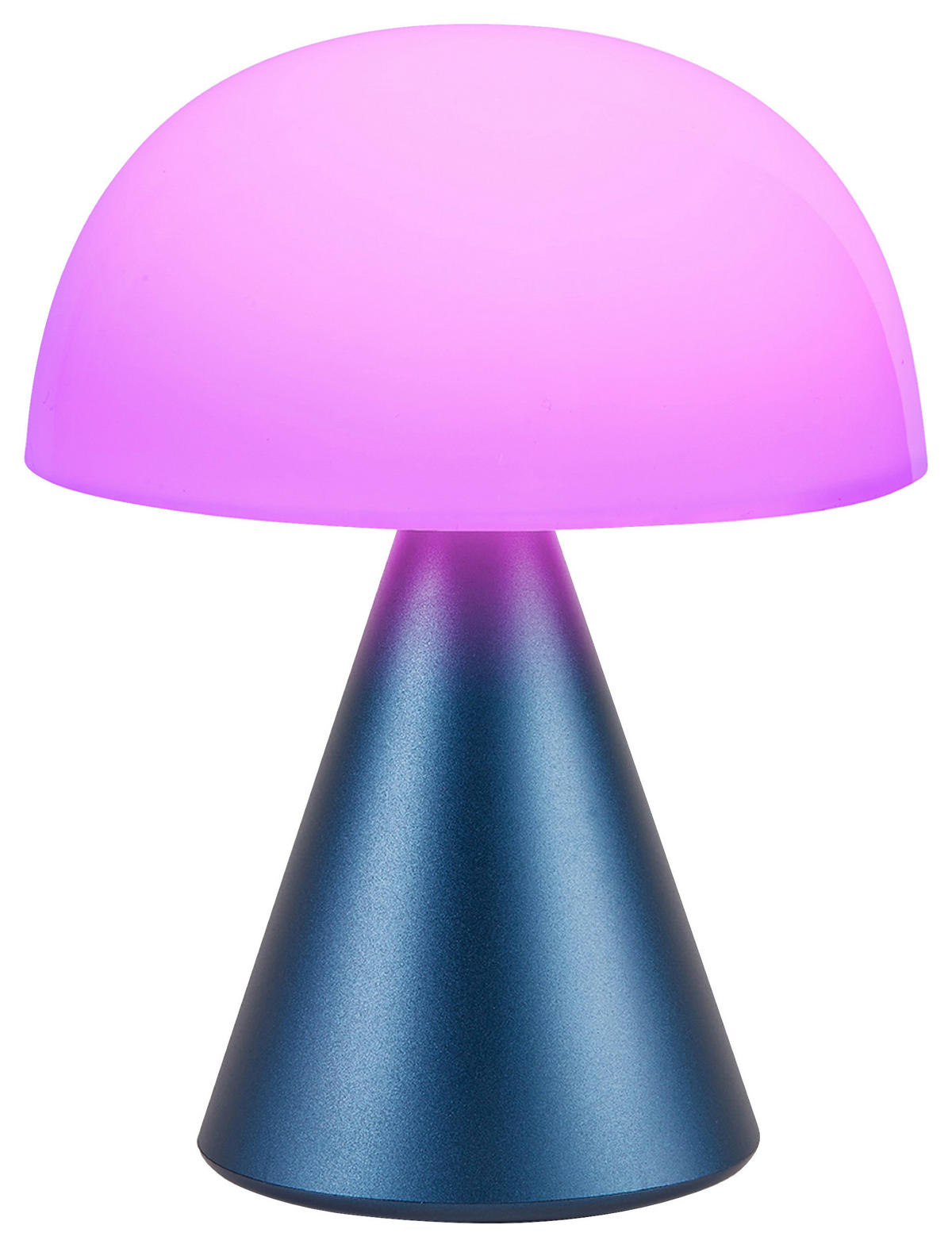 AKKU-TISCHLEUCHTE 14/17/14 cm   - Dunkelblau, Design, Kunststoff/Metall (14/17/14cm)