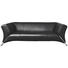 ZWEISITZER-SOFA Echtleder Schwarz - Schwarz/Alufarben, Design, Leder/Metall (210/73/91cm) - Rolf Benz