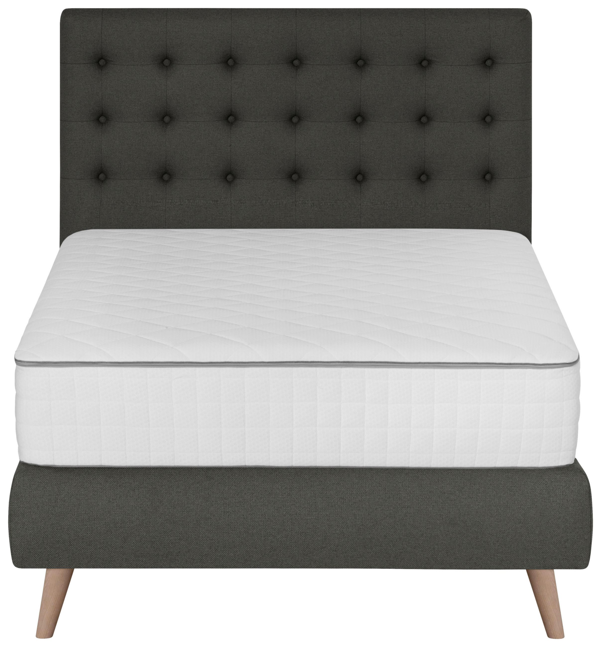 BOXSPRINGBETT 120/200 cm  in Anthrazit  - Anthrazit, Design, Holz/Textil (120/200cm) - Carryhome